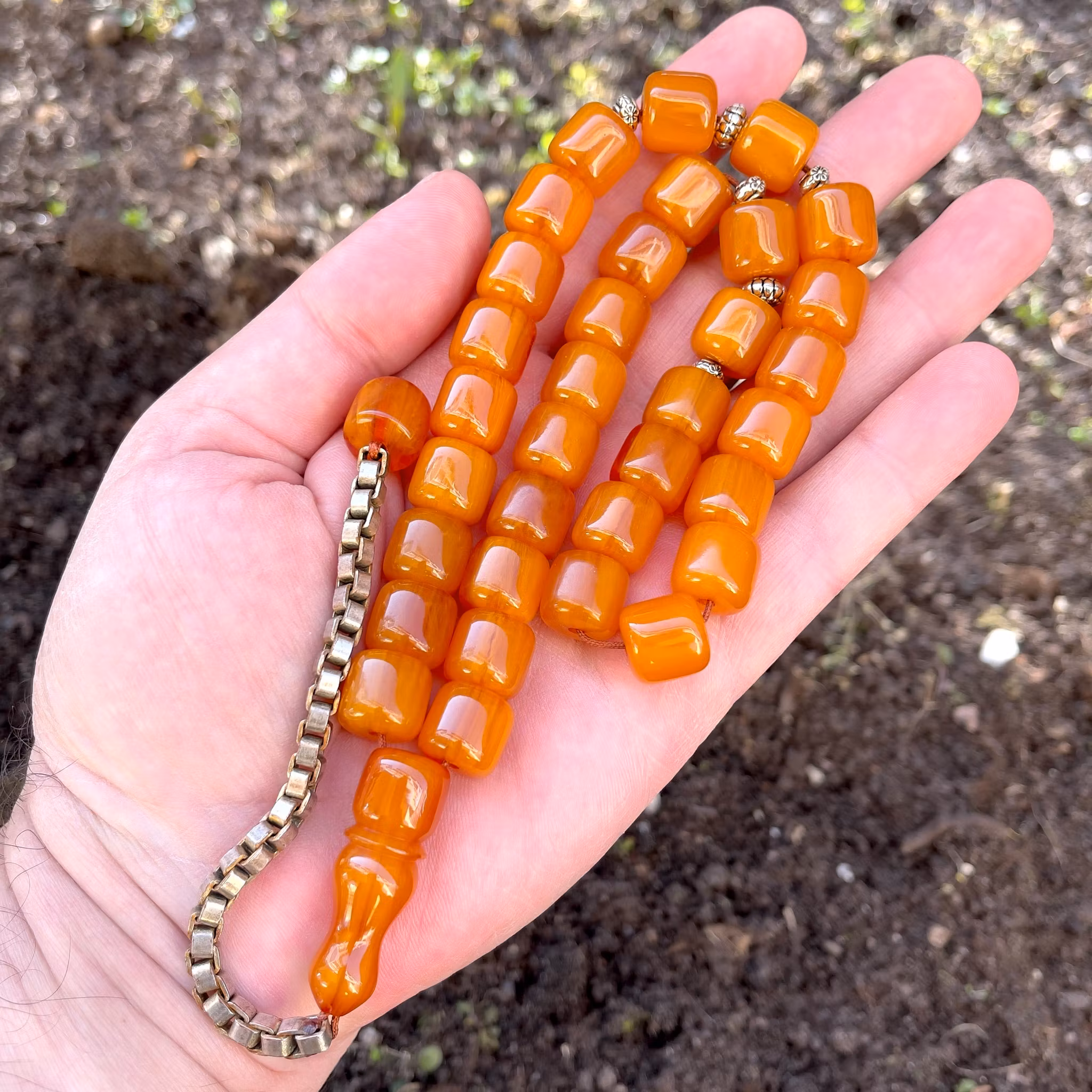 Old misky bakelite rosary, 78 g