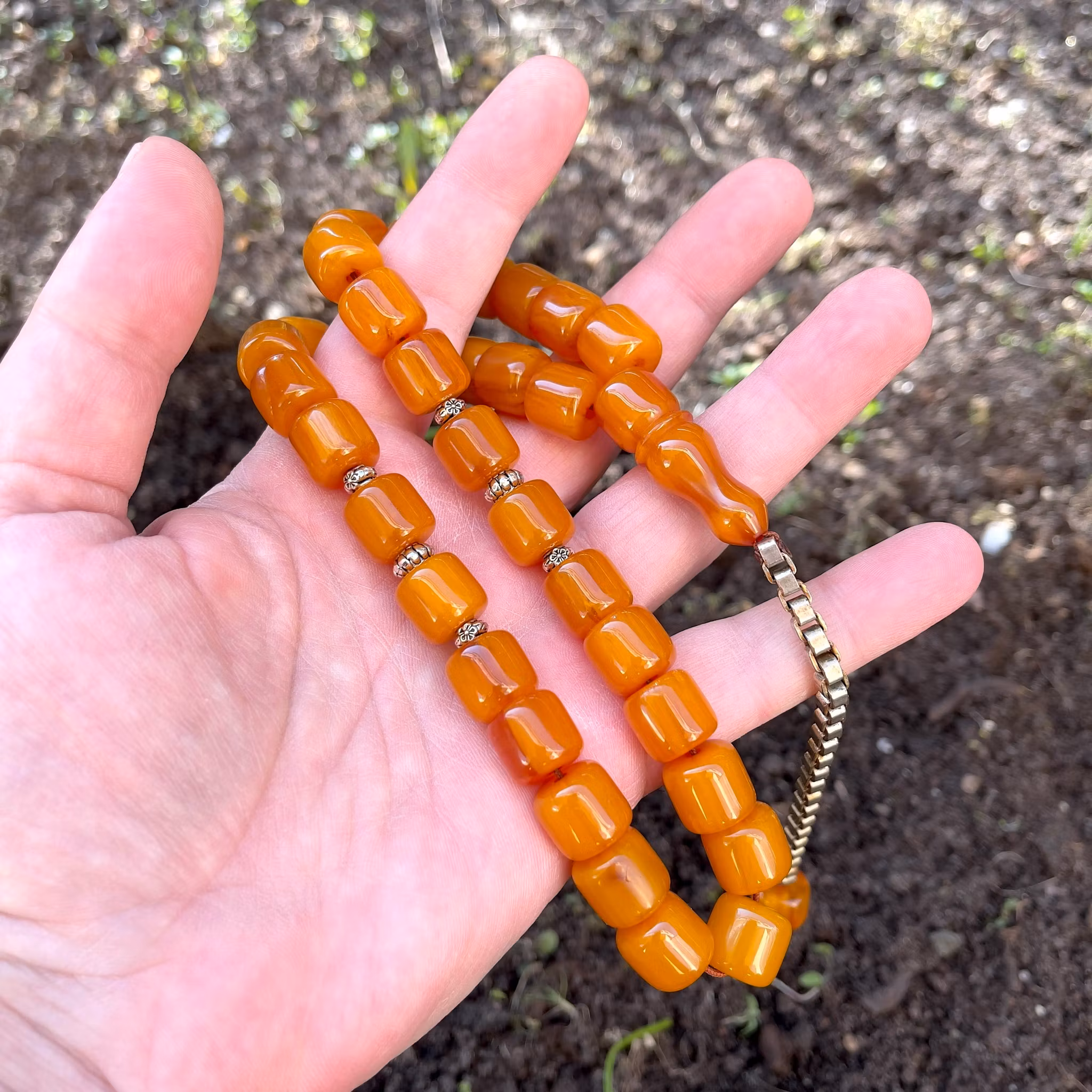 Old misky bakelite rosary, 78 g