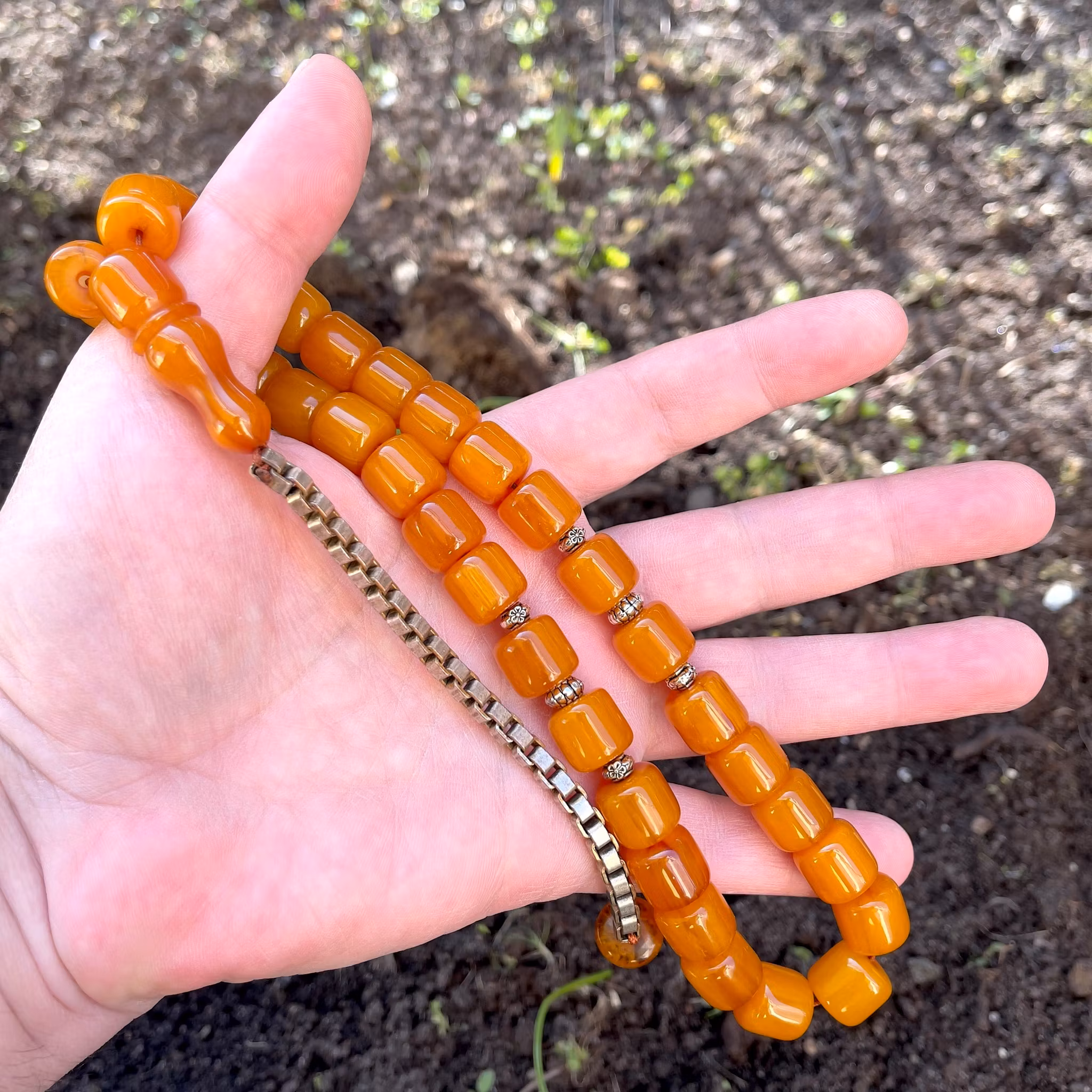 Old misky bakelite rosary, 78 g