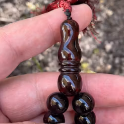 Natürlicher baltischer Bernstein Rosenkranz, wärmebehandelt, 45 g