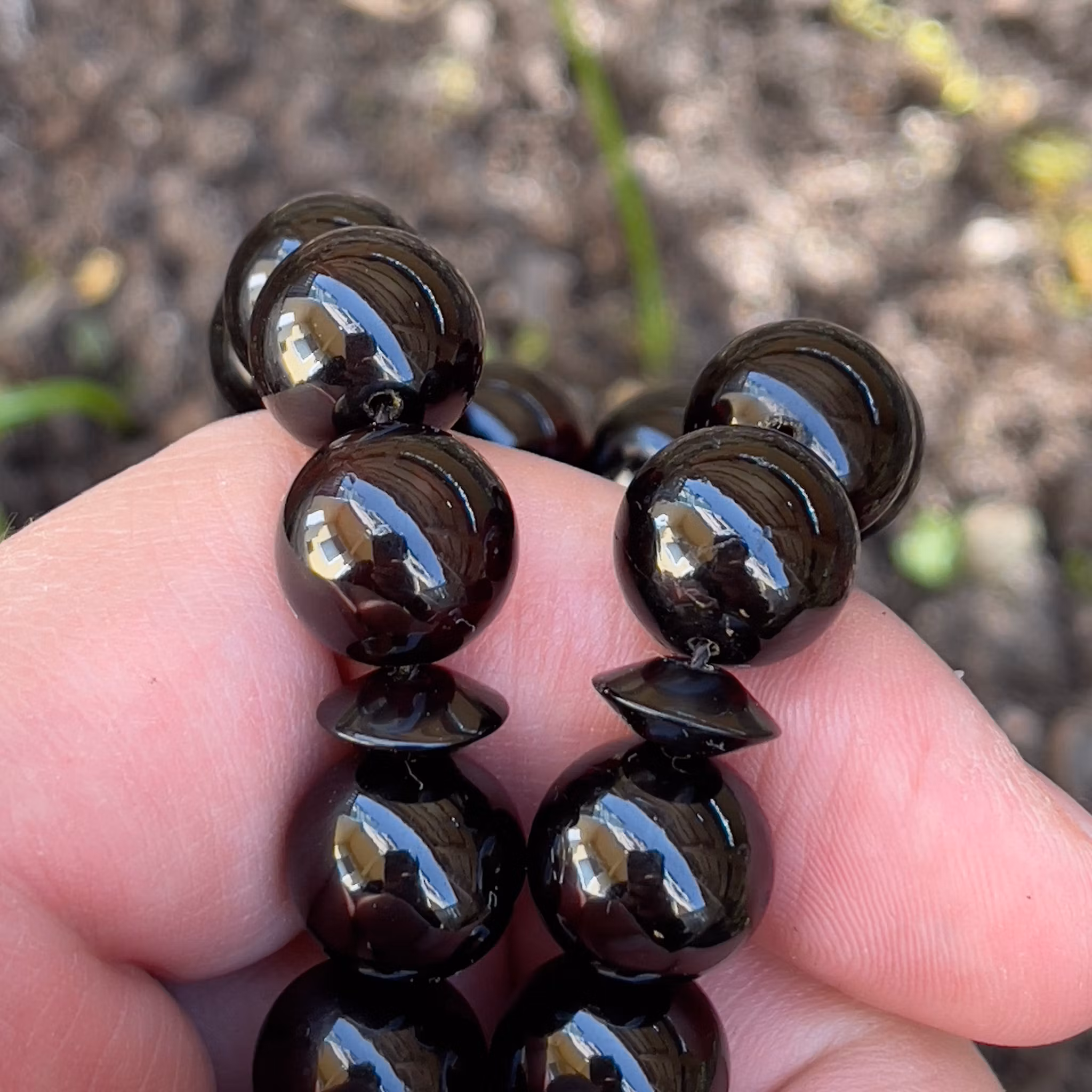 Natural Baltic amber rosary heat treated, 45 g