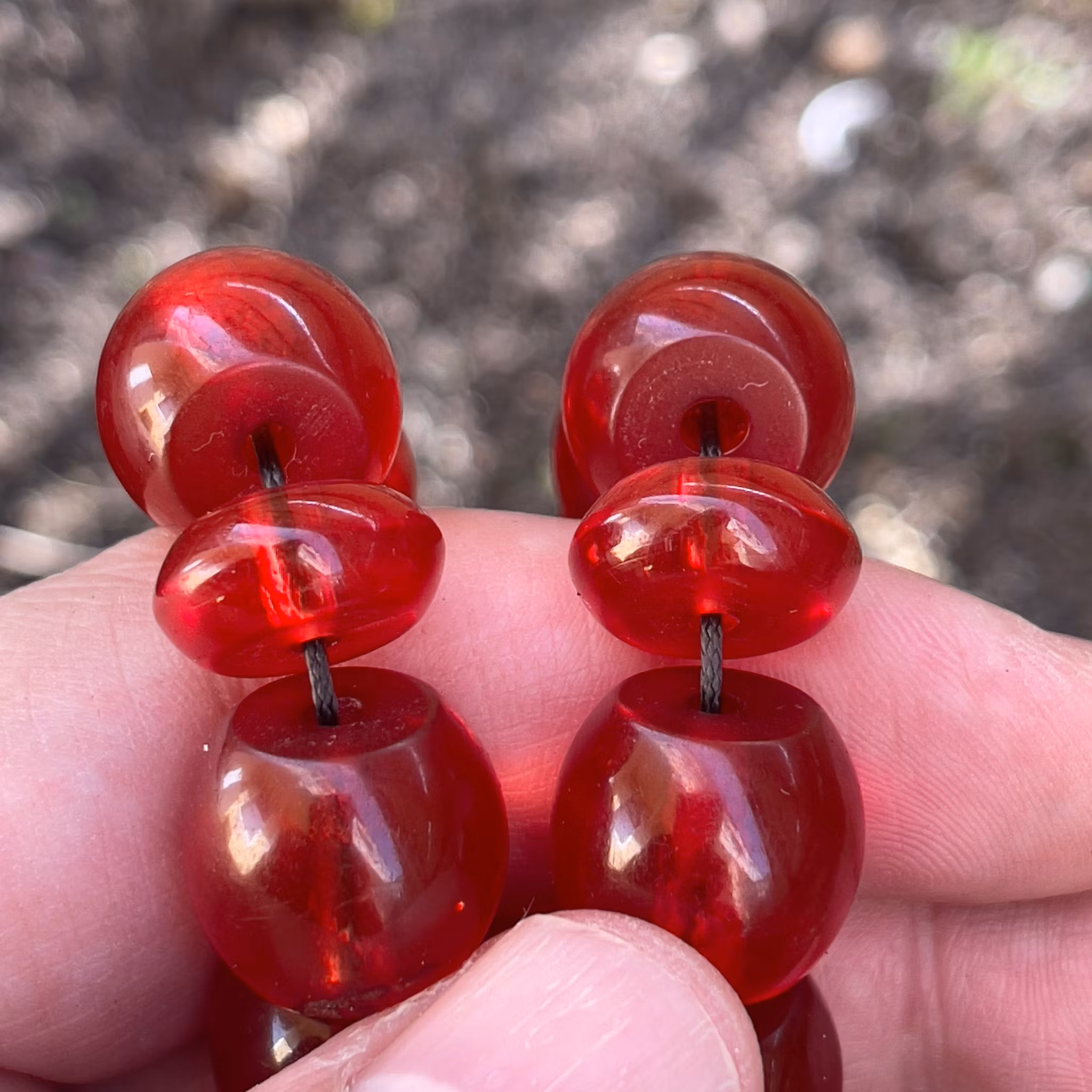 Chapelet Najafi ancien en bois de santal, 107 g