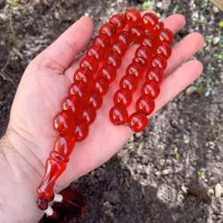 Old sandalwood Najafi rosary, 107 g
