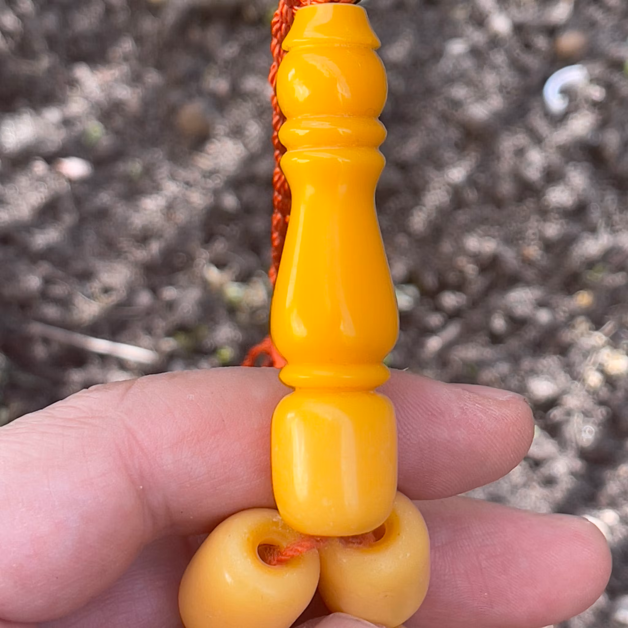 Antikk Mesteka rosenkrans, 33 perler, 112 g