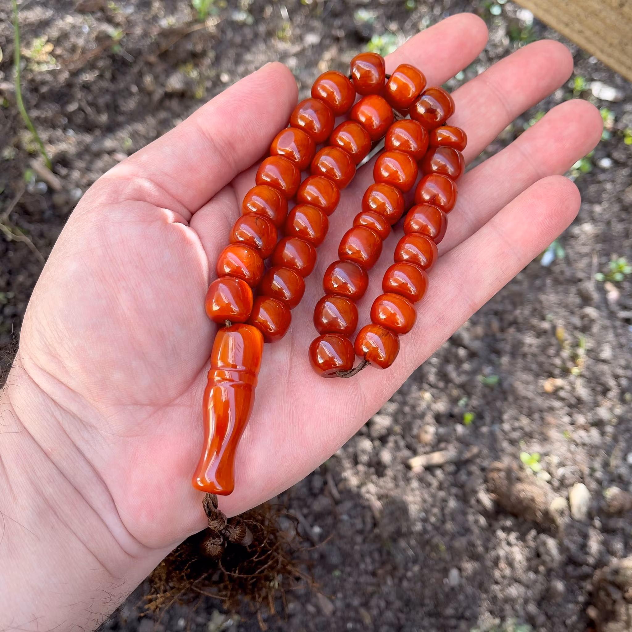 Gammal bakelit radband, 59 g