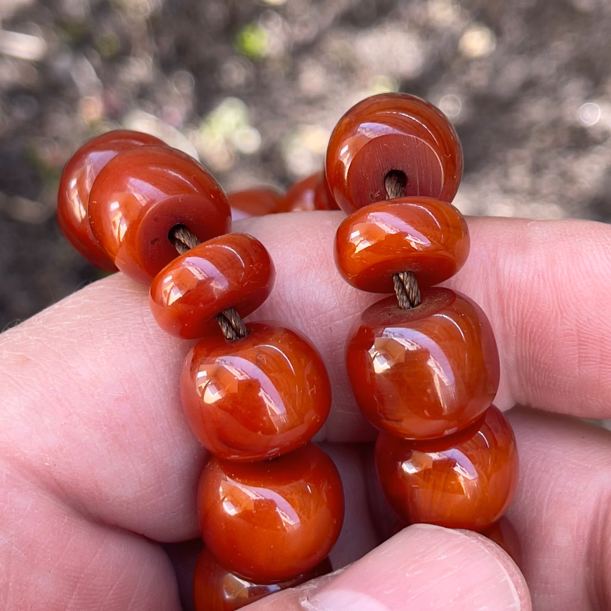 Gammal bakelit radband, 59 g