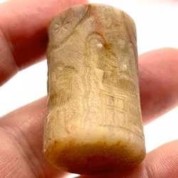 Hammurabi Babylons kung (1792 f.Kr.–1750 f.Kr.) Agat cylinder seal