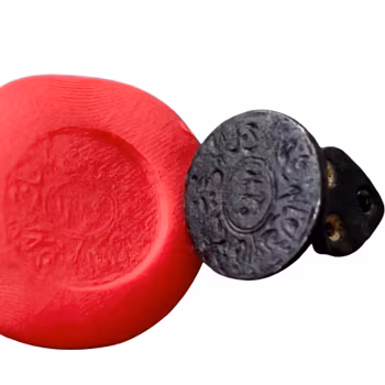 Abbasiderna period AD 749–1055, brons stämpel