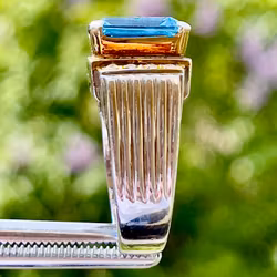 6,75 Karat natürlicher Blautopas, Silberring mit Zertifikat