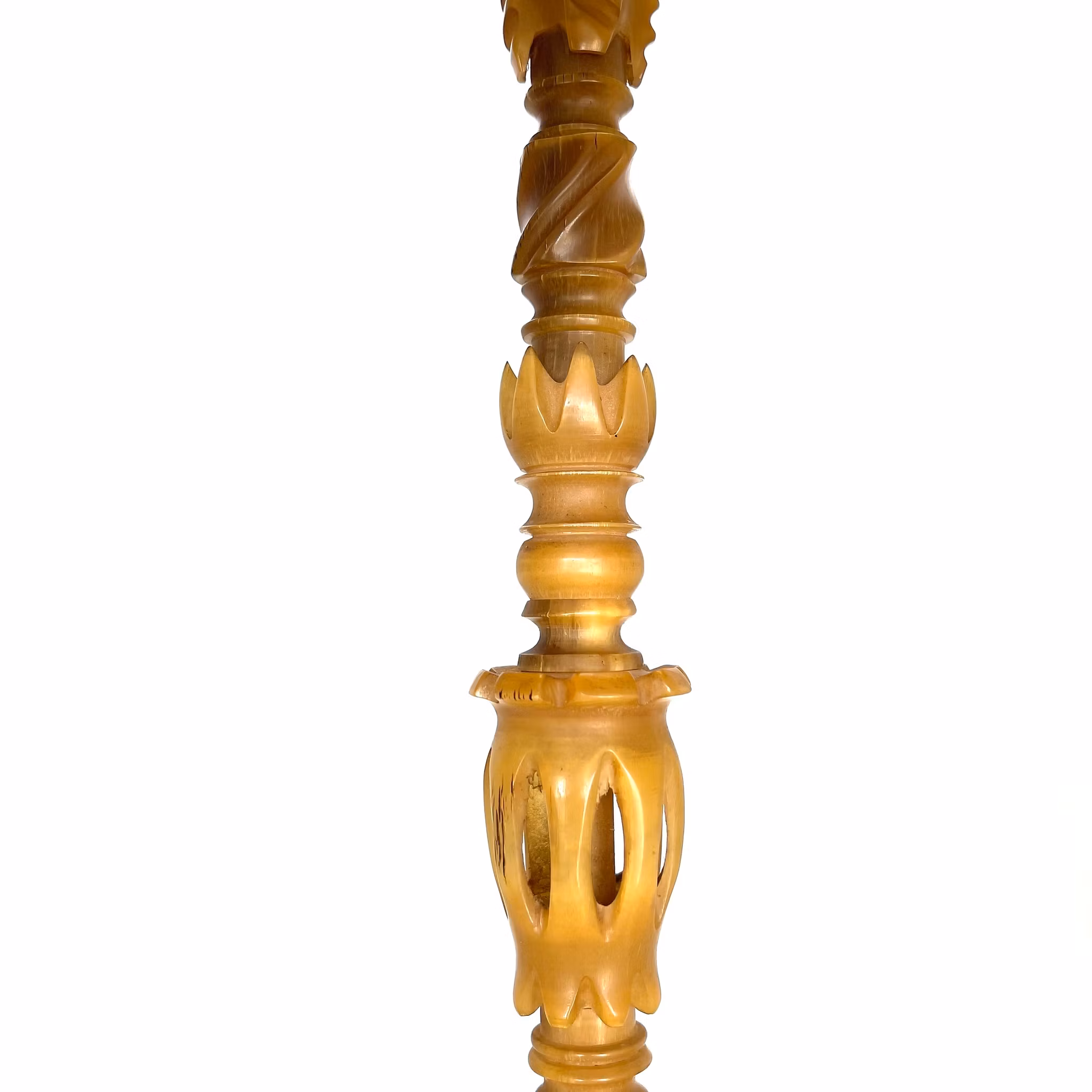 Antique long barrel 98 cm of white Rhinoceros horn