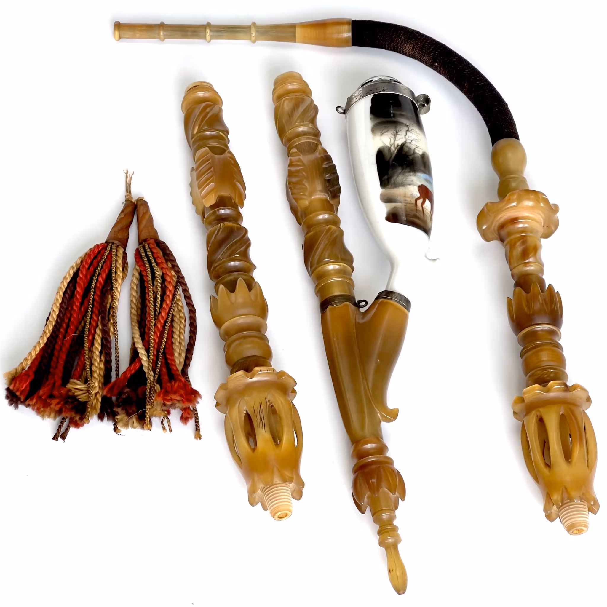 Antique long barrel 98 cm of white Rhinoceros horn