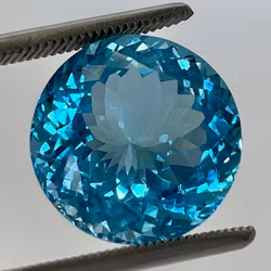 36,81 Karat naturlig obehandlad blå Topas med certifikat