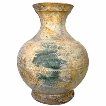 Han dynastin (206 f.Kr.-220 e.Kr.) Kinesisk antik urna