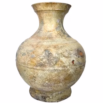 Han dynastin (206 f.Kr.-220 e.Kr.) Kinesisk antik urna