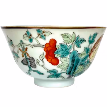 Tongzhi märke och period (1862-1874) kinesisk porslins skål