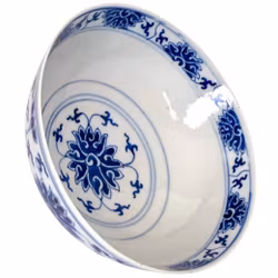 Guangxu märke och period (1875-1908) Blåvit lotus kinesisk skål