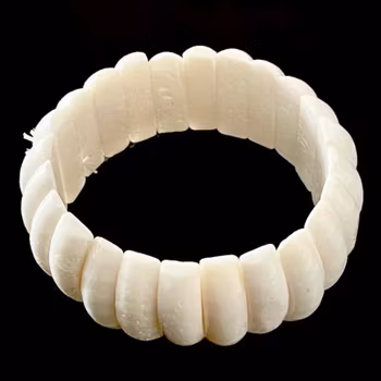 Medelhavet naturlig vit korall armband