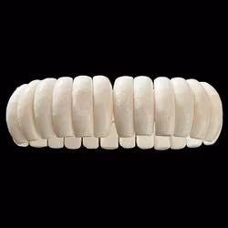 Medelhavet naturlig vit korall armband