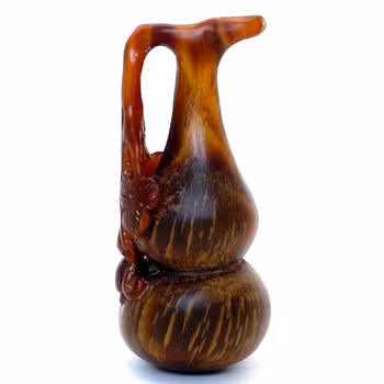 Ming dynastin (1368-1644) Kinesisk snidad amulett hänge