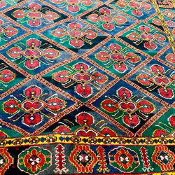 Hand-knotted Afghan carpet, 19th century