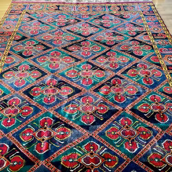 Hand-knotted Afghan carpet, 19th century