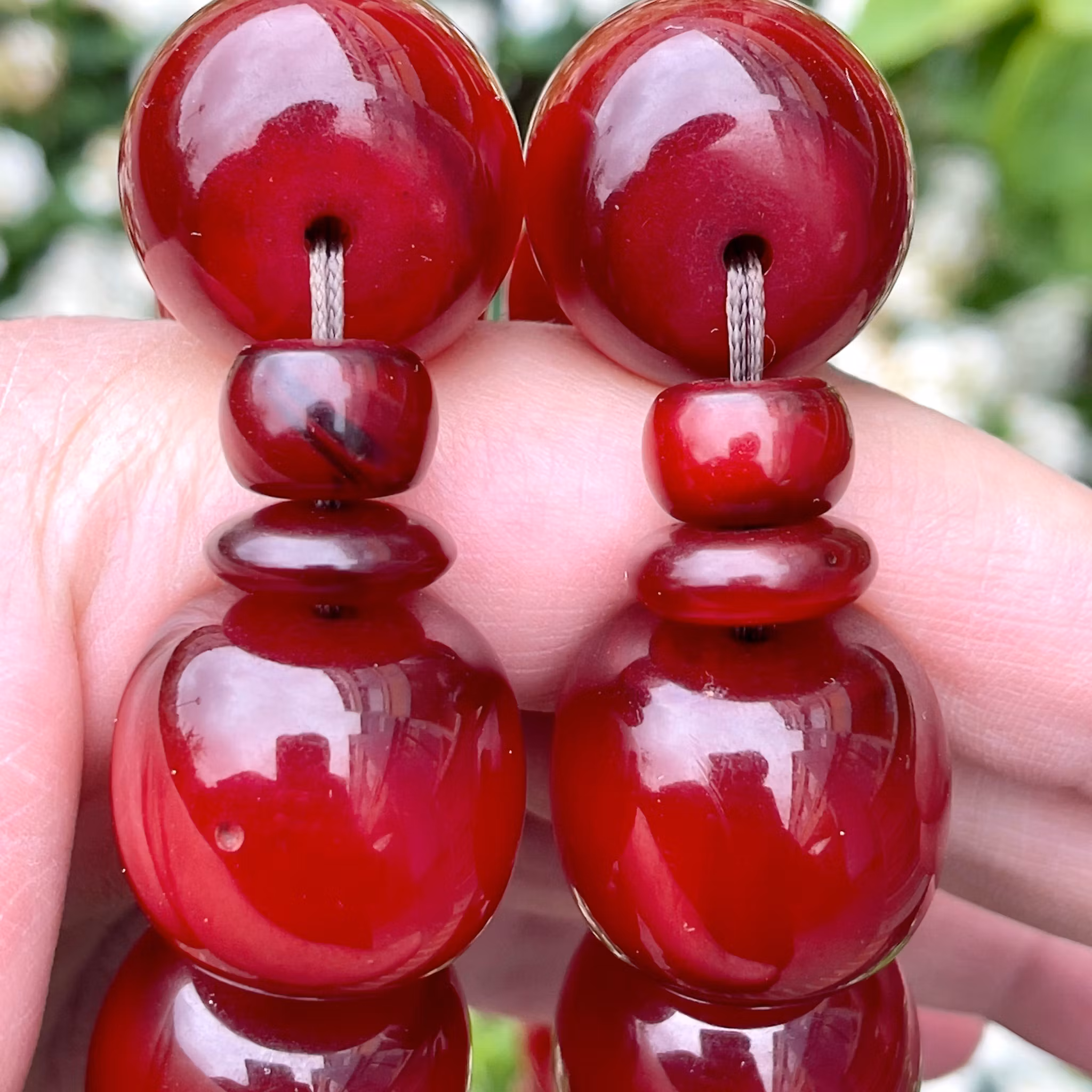 Alter osmanischer Sikma-Rosenkranz aus Faturan, 388 Gramm