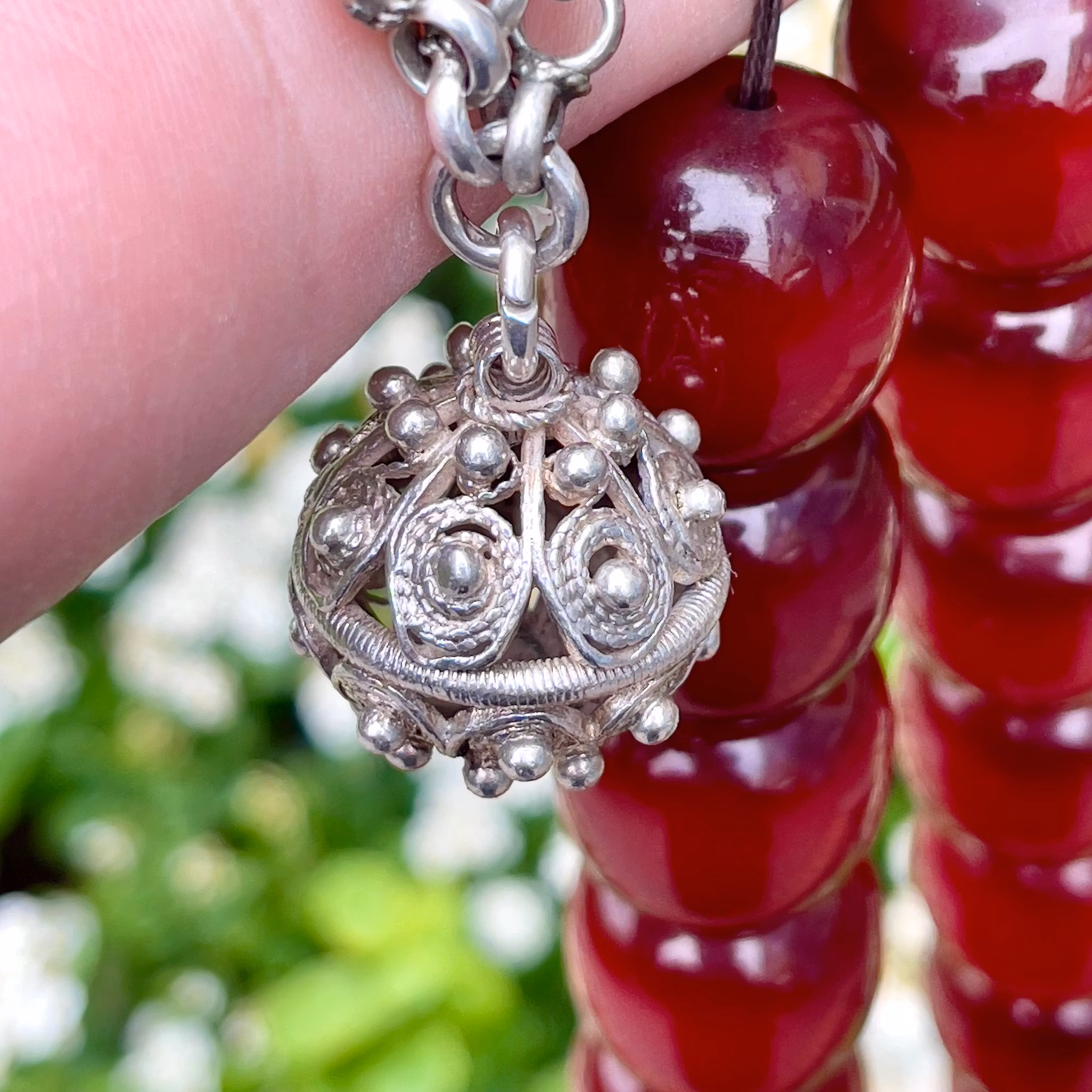 Alter osmanischer Sikma-Rosenkranz aus Faturan, 388 Gramm