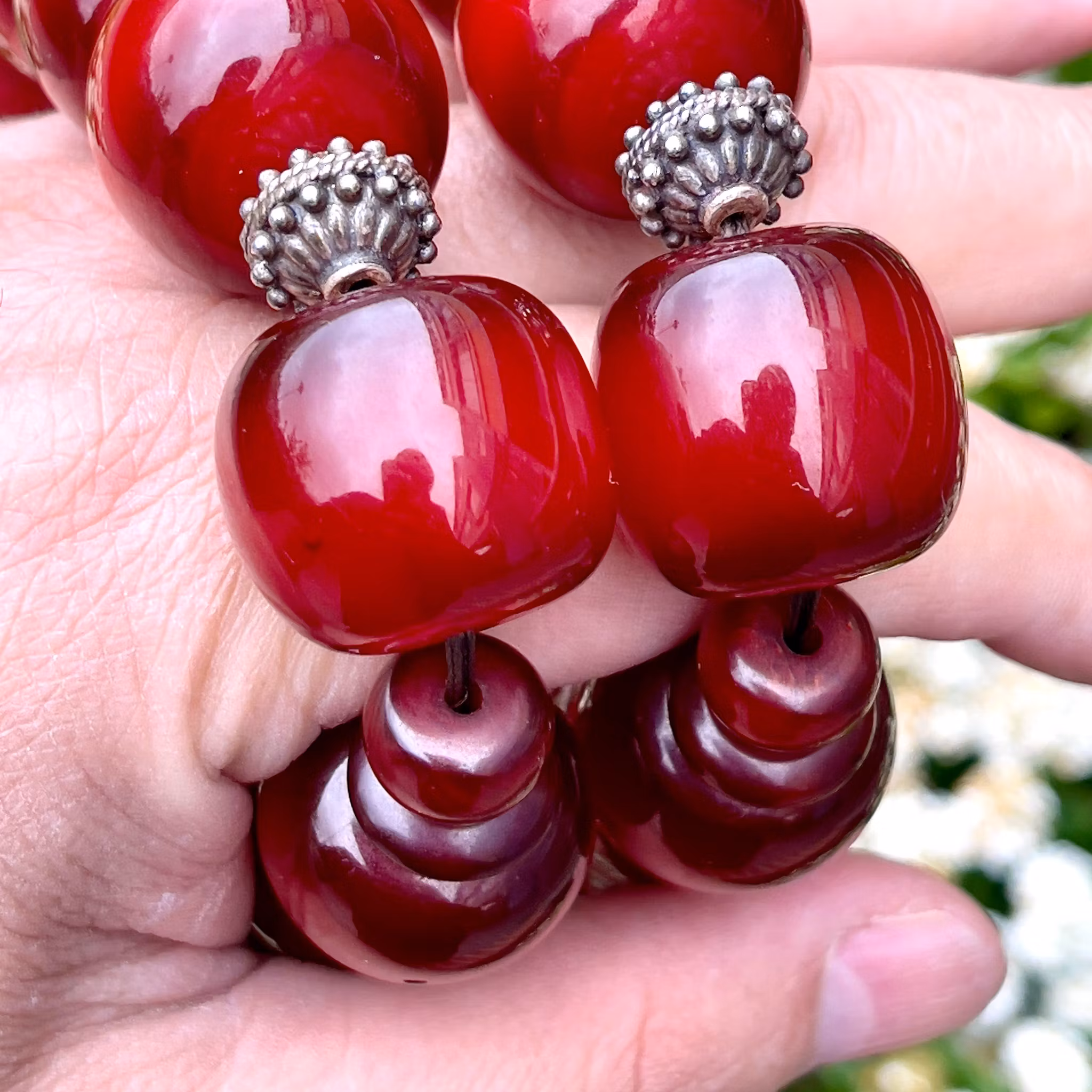 Alter osmanischer Sikma-Rosenkranz aus Faturan, 388 Gramm