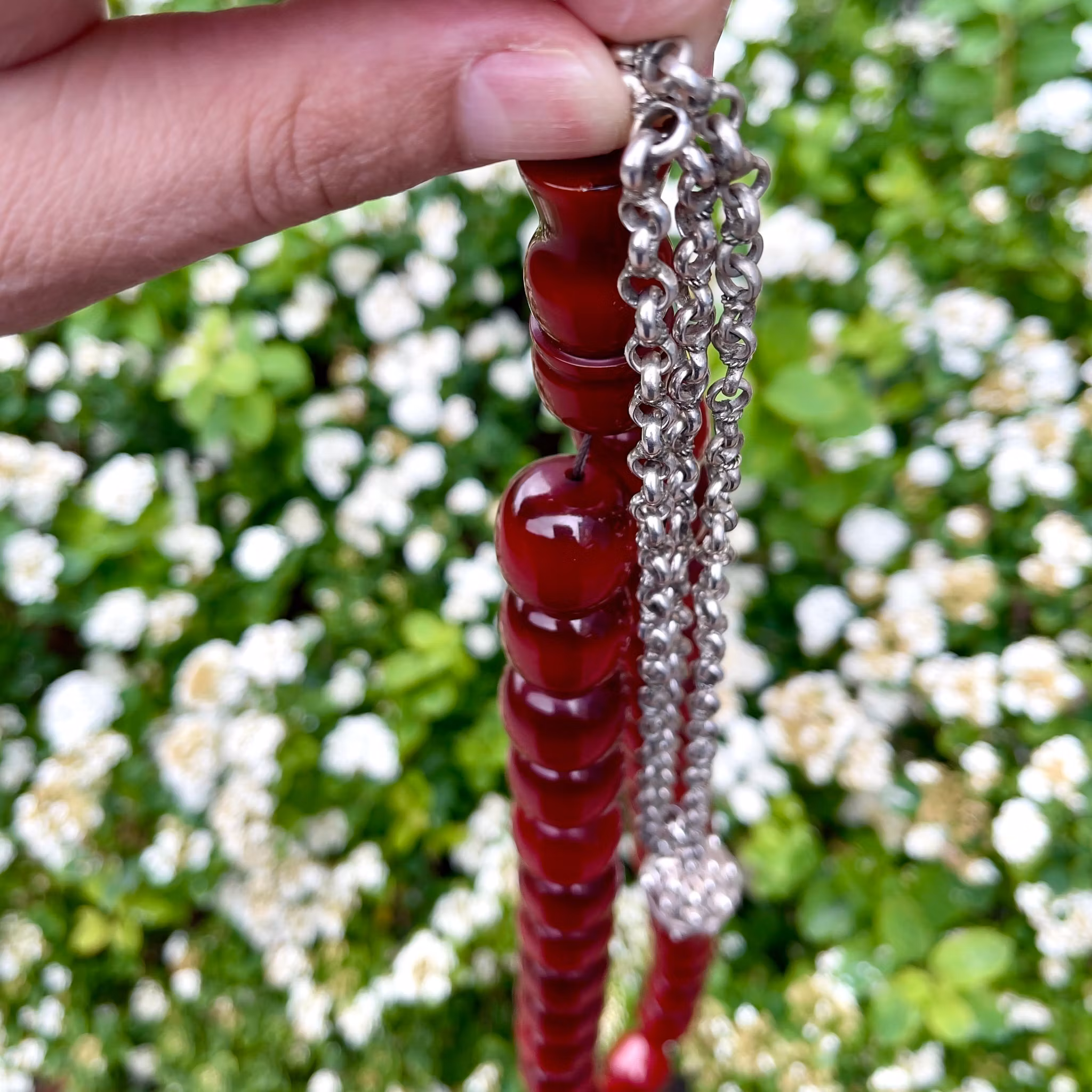 Alter osmanischer Sikma-Rosenkranz aus Faturan, 388 Gramm