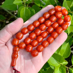 Gammal Körsbärs bakelit radband, 55 g