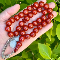 Gammal Körsbärs bakelit radband, 92 g