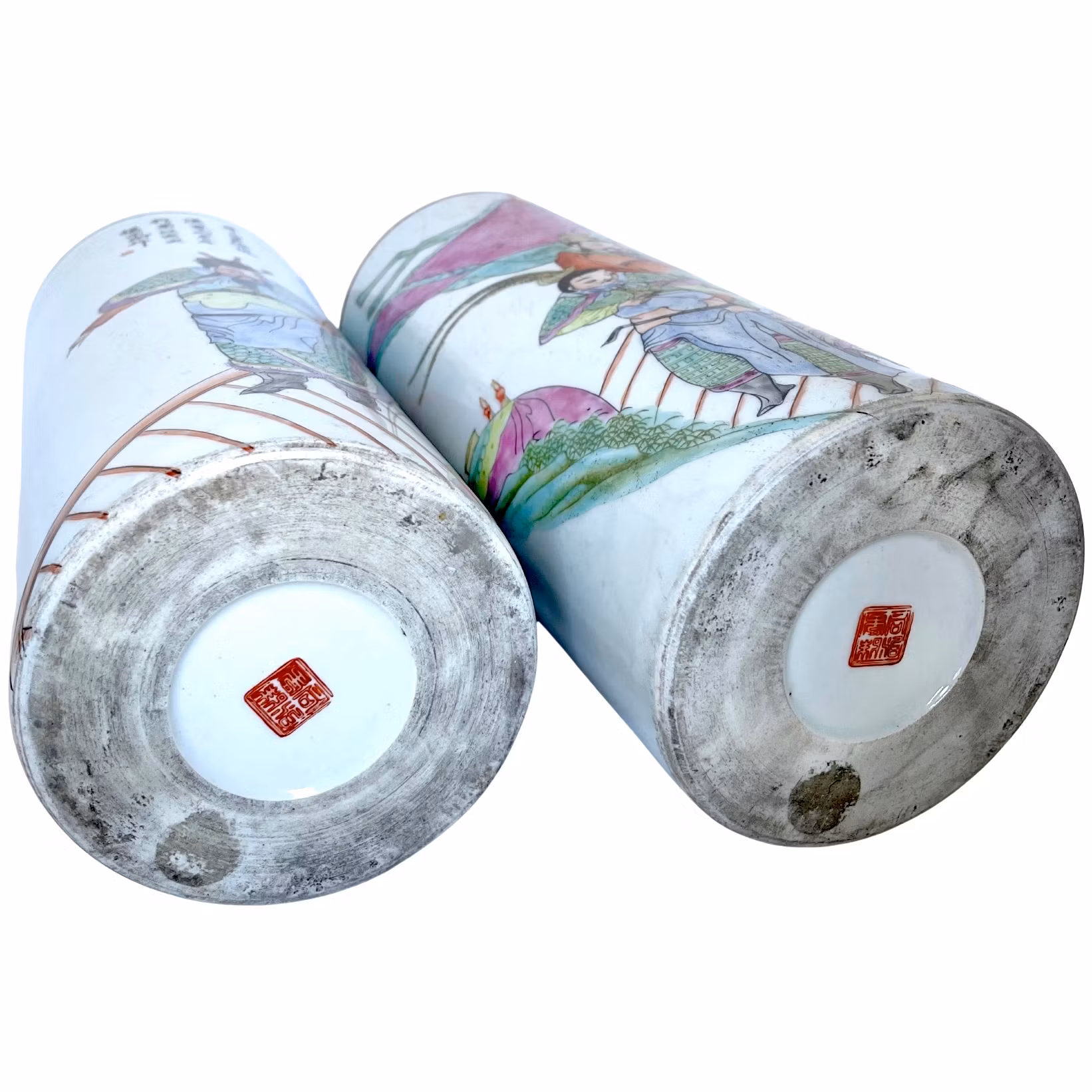 Ett par Gammal kinesiskt porslin vaser, Tongzhi märke