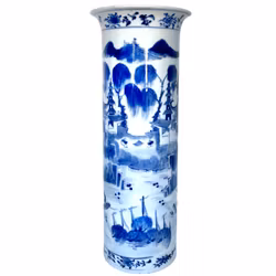 Chinesische Porzellanpinselvase, Marke und Periode der Qing-Dynastie (1644-1912)