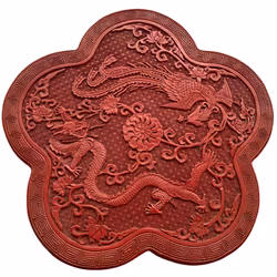 Kina Republik (1912–1949) hand skuren lackarbete ask med lock