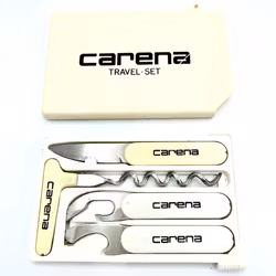 Vintage, Carena Travel set Four parts bottle opener Corkscrew Knife