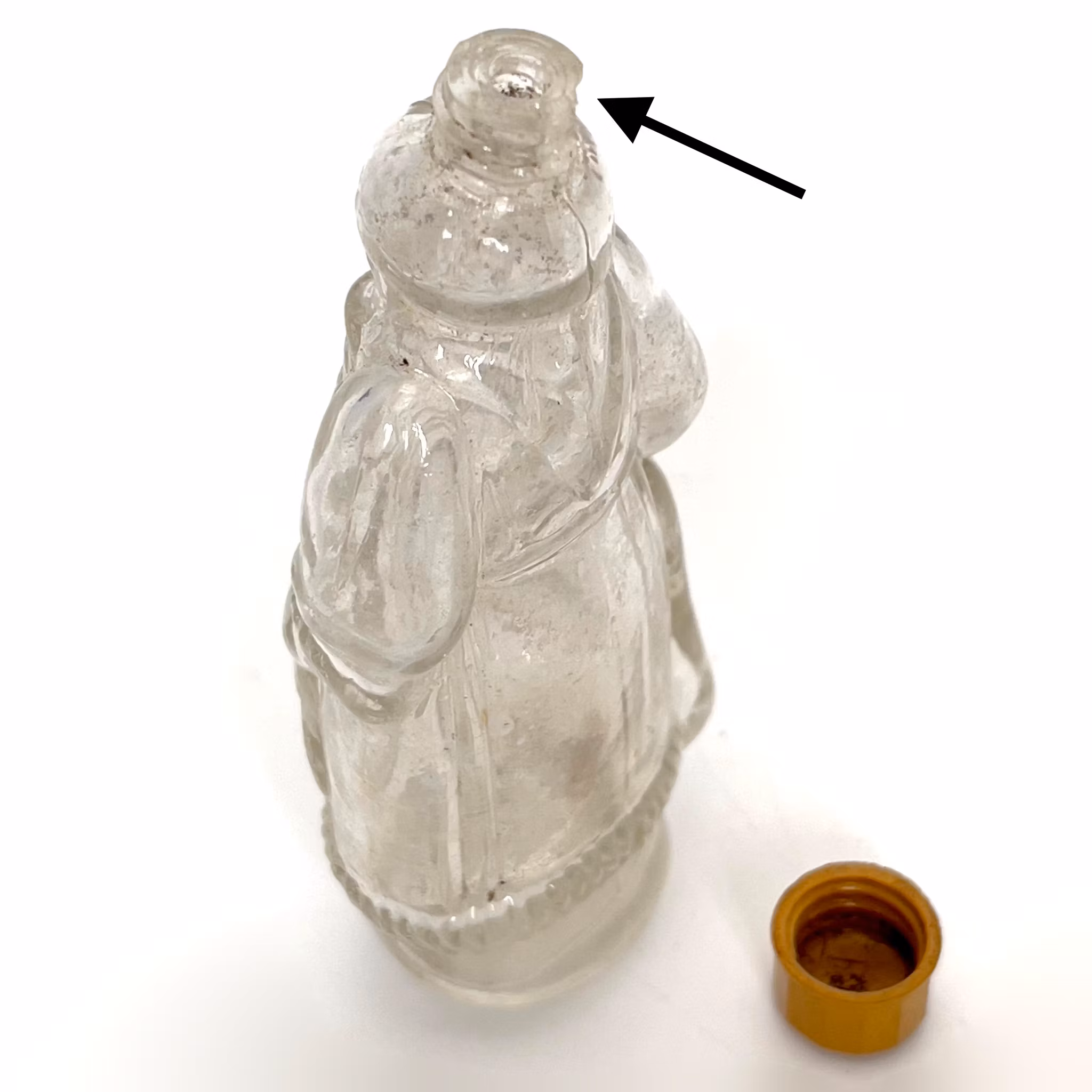 Antique Little Santa Glass Bottle