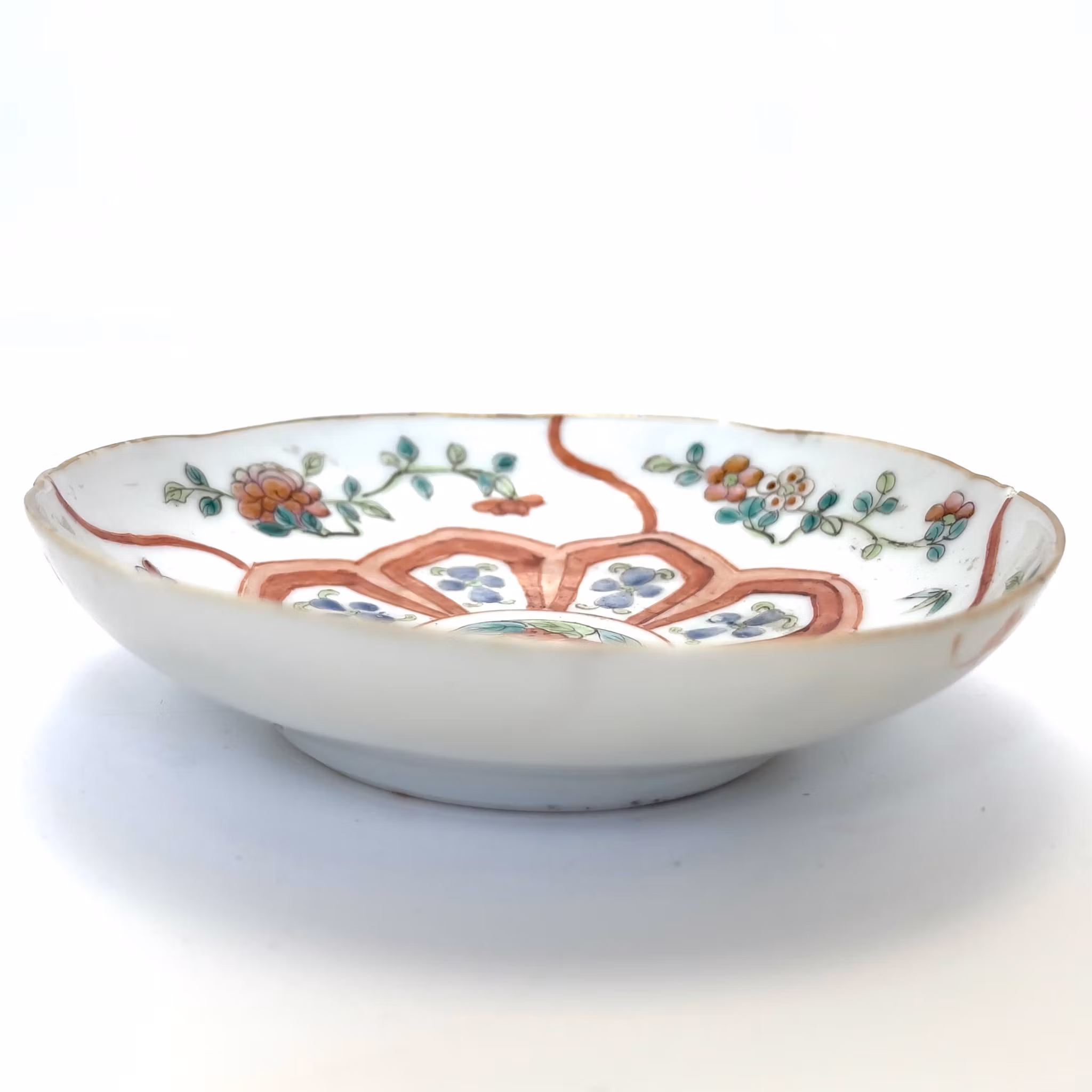 Qing dynastin märke och period (1644 -1912) kinesisk porslin skål