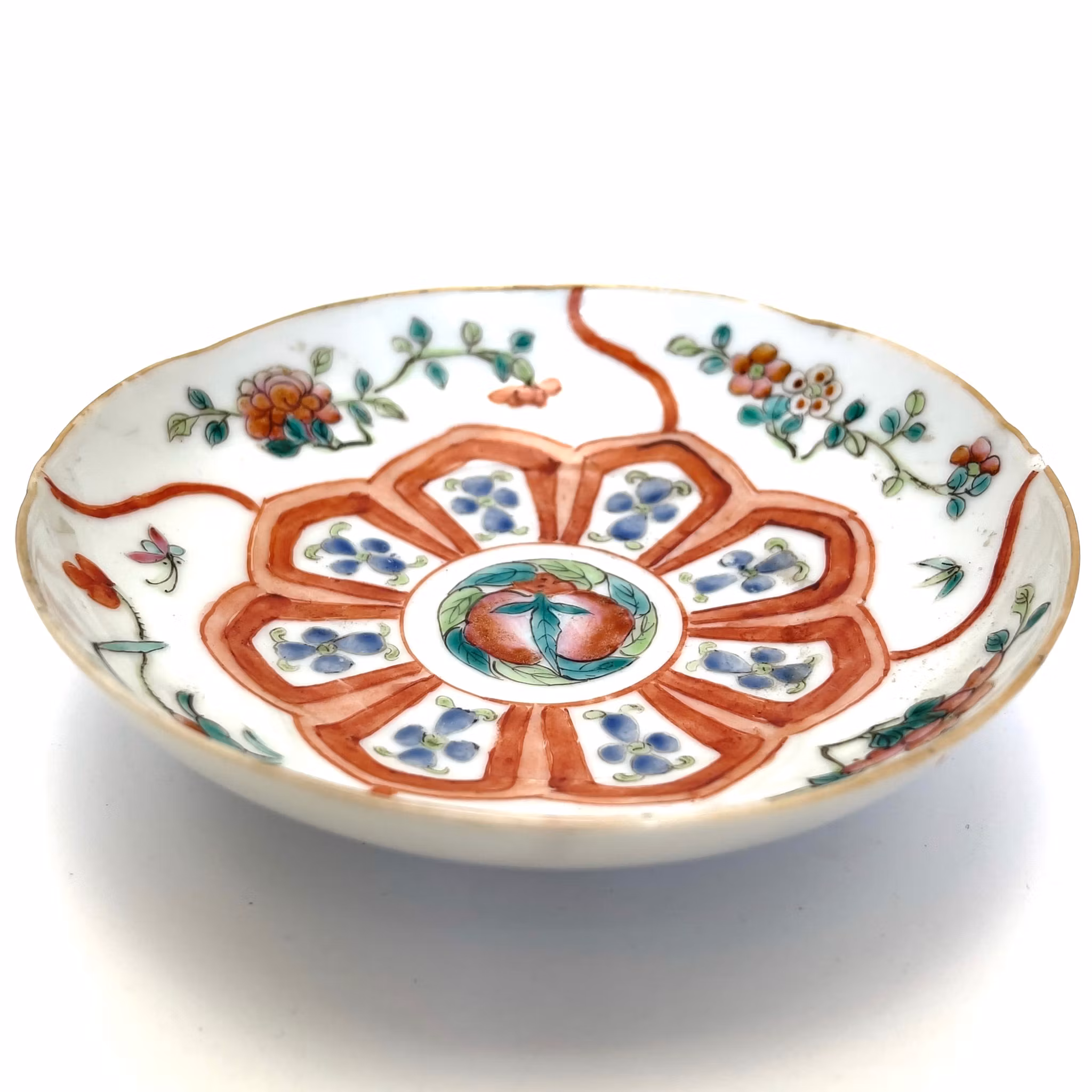 Qing dynastin märke och period (1644 -1912) kinesisk porslin skål