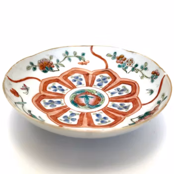 Qing dynastin märke och period (1644 -1912) kinesisk porslin skål