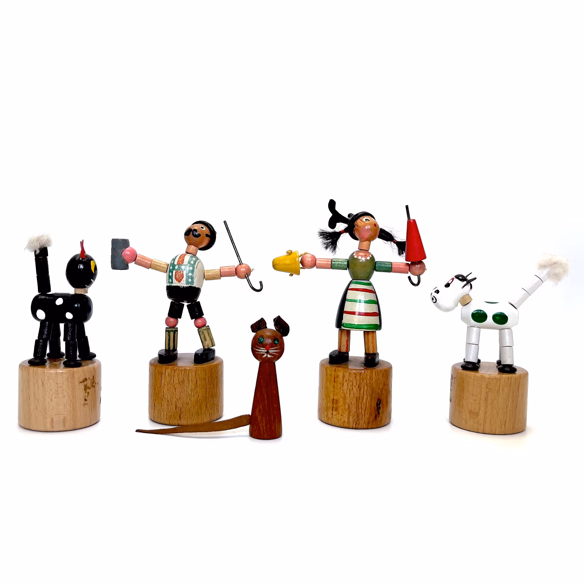 Lot of wooden press figures / wooden dolls