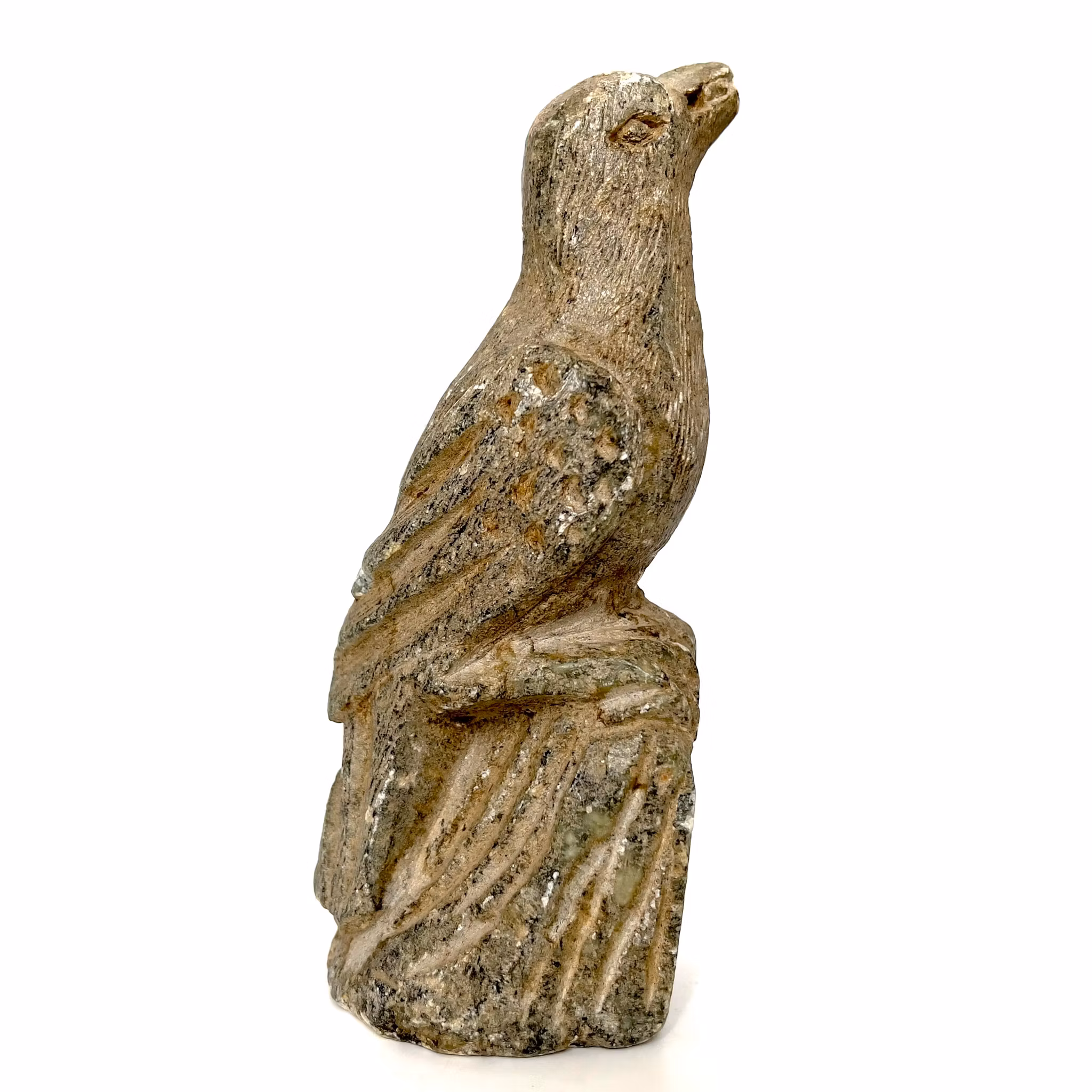 Antik stenskulptur fågel figurin