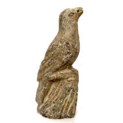 Antik stenskulptur fågel figurin