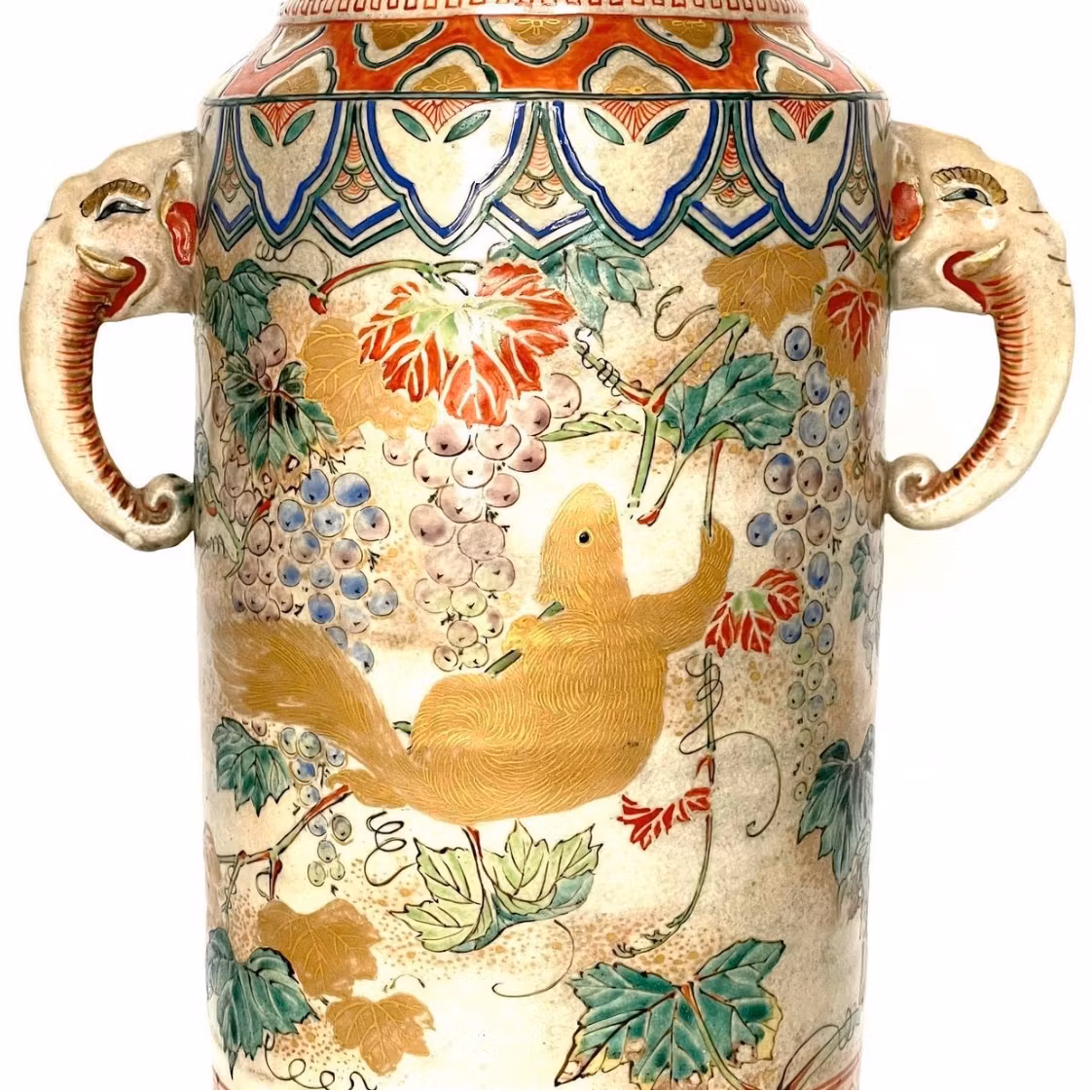 Jarrón japonés Satsuma, Meiji (1864-1911)