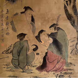 Rullmålningar Kina, tidigt 1900-talet, 173 X 64 cm