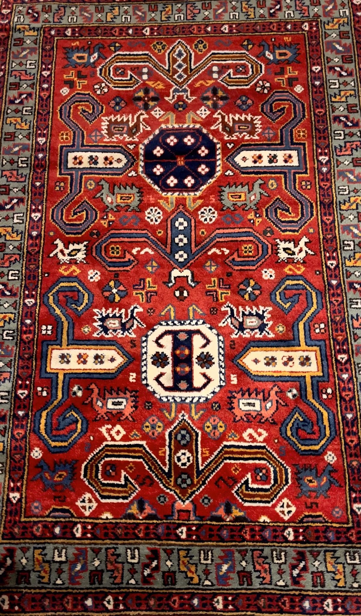 Handknuten persisk matta ca 210 x 128 cm