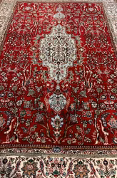 Handknuten Tabriz mattan, signerad ca 273 x 190 cm