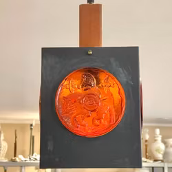 Erik Höglund plafondlamp blik met gekleurd glas