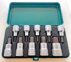 Stahlwille hylsnyckelsats i plåtlåda