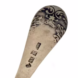 4 St antik silver kaffeskedar 1855 LWD