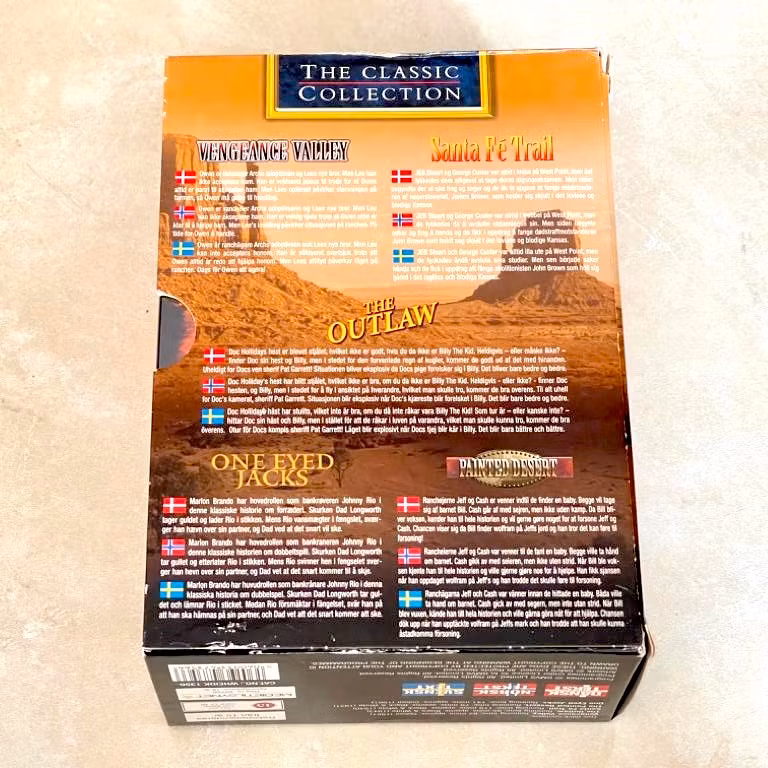 5X DVD Film, The Classic Collection Western Movie Box Set